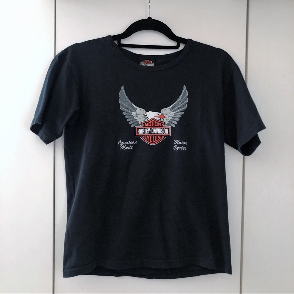 HARLEY DAVIDSON Motorcycles Eagle Logo Tee T-Shirt - Picture 2 of 6